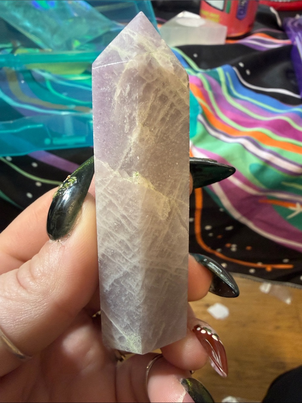 Handheld Purple Crystal Point Tower - Home Accents-leopodolite